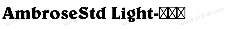 AmbroseStd Light字体转换